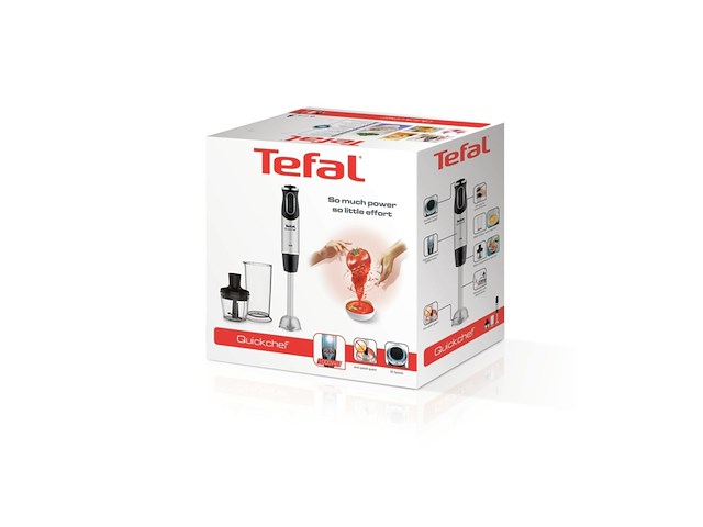 Tefal quickchef hb6598 staafmixer inclusief mengbeker en hakmolen 1000w zilver/zwart - afbeelding 3 van  4