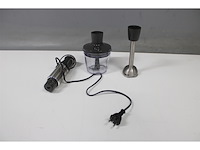 Tefal quickchef hb6598 staafmixer inclusief mengbeker en hakmolen 1000w zilver/zwart - afbeelding 4 van  4