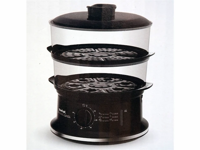 Tefal vc140135 stoomkoker 2 mand(en) zwart vrijstaand 900 w - afbeelding 1 van  4