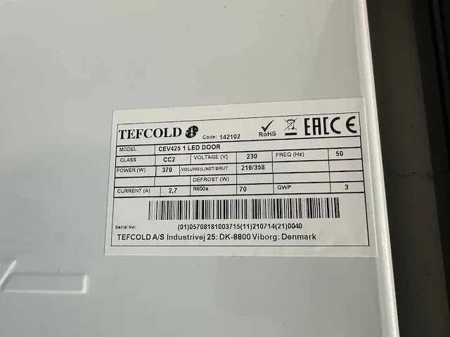 Tefcold - cc2 - glasdeurkoelkast - afbeelding 4 van  4