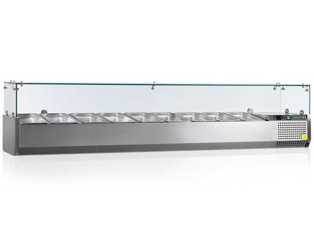 Tefcold - saladiere - opzet vitrine - vk38-200-glas - afbeelding 2 van  2