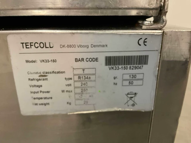 Tefcold vk33-150 koelvitrine - afbeelding 6 van  6