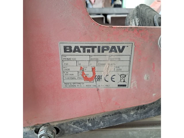 Tegeltafelzaag verstelbaar 1000mm 230v, battipav, prime 100, 2020 - afbeelding 9 van  17