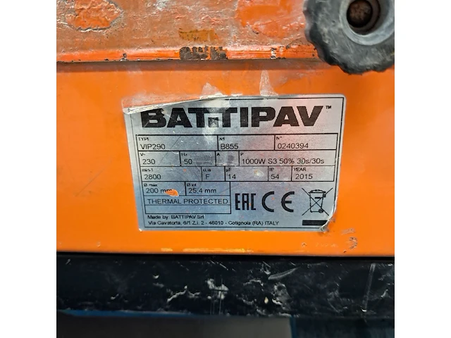 Tegeltafelzaag verstelbaar groot l=950mm/h40mm ~ battipav, vip 290, bouwjaar 2015 - afbeelding 8 van  8