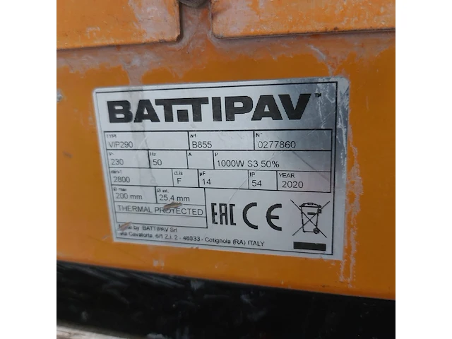 Tegeltafelzaag verstelbaar groot l=950mm/h40mm ~ battipav, vip 290, bouwjaar 2020 - afbeelding 2 van  10
