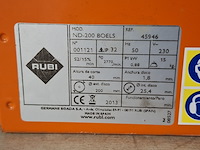 Tegelzaag - 400mm - 230v rubi, nd-200, bouwjaar 2014 - afbeelding 2 van  5