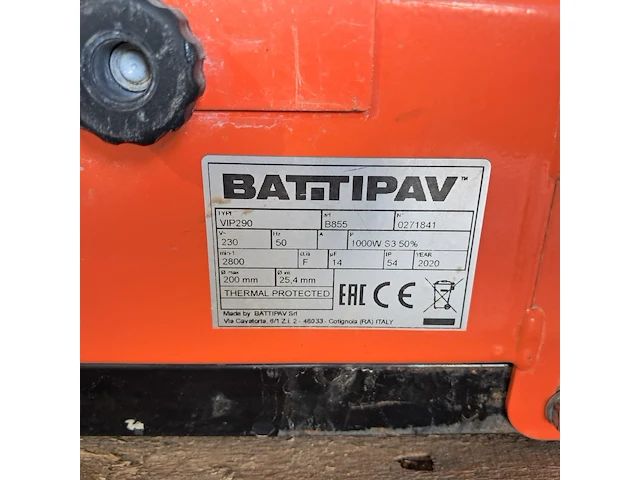 Tegelzaagmachine - 900mm - 230v, battipav, vip 290, 2019 - afbeelding 7 van  9