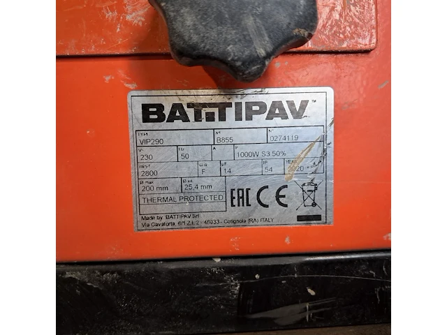 Tegelzaagmachine - 900mm - 230v, battipav, vip 290, 2020 - afbeelding 11 van  12