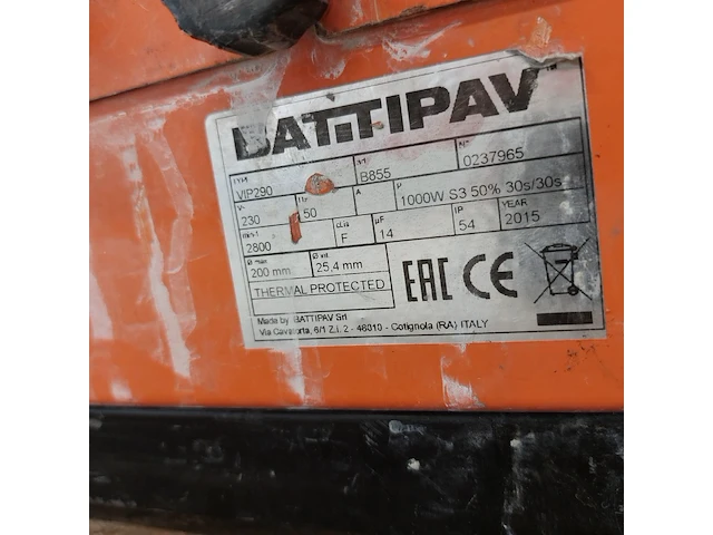 Tegelzaagmachine - 900mm - 230v battipav, vip 290, bouwjaar 2014 - afbeelding 2 van  10