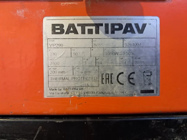 Tegelzaagmachine - 900mm - 230v battipav, vip 290, bouwjaar 2018 - afbeelding 7 van  8