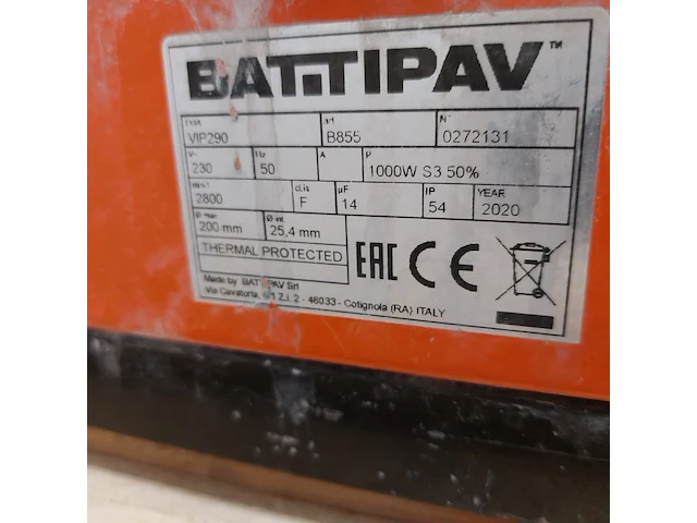 Tegelzaagmachine - 900mm - 230v battipav, vip 290, bouwjaar 2019 - afbeelding 3 van  11