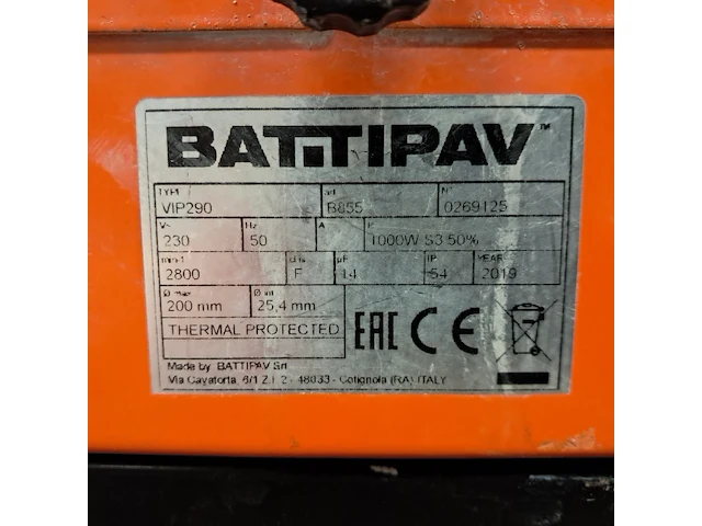Tegelzaagmachine - 900mm - 230v battipav, vip 290, bouwjaar 2019 - afbeelding 8 van  8