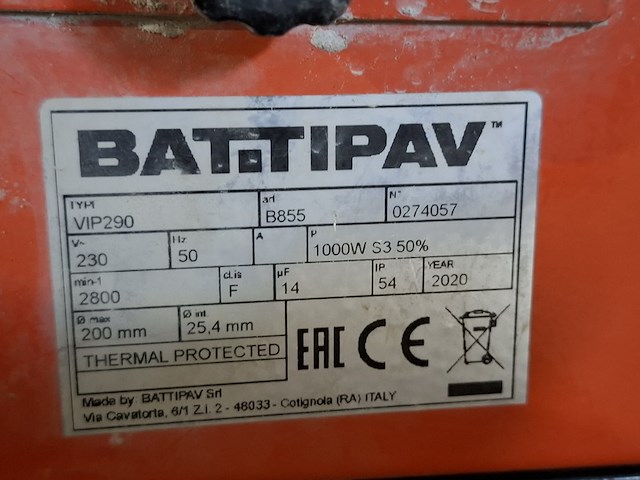 Tegelzaagmachine - 900mm - 230v battipav, vip 290, bouwjaar 2020 - afbeelding 6 van  10