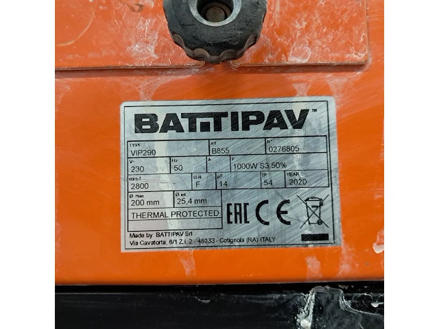 Tegelzaagmachine - 900mm - 230v battipav, vip 290, bouwjaar 2020 - afbeelding 7 van  7