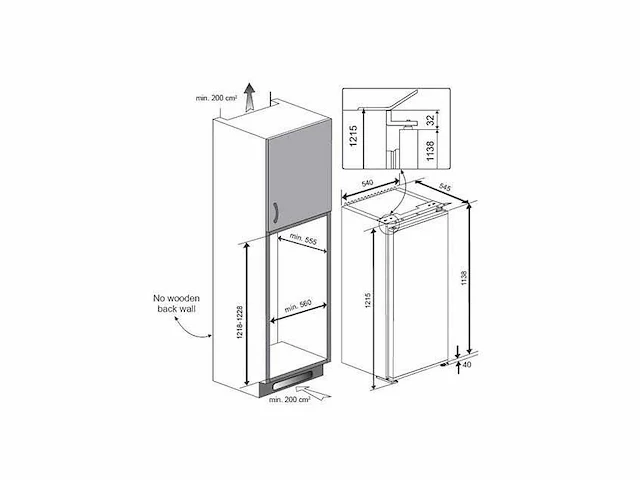 Teka - tk14 235 eu - inbouw - koelkast - afbeelding 2 van  9