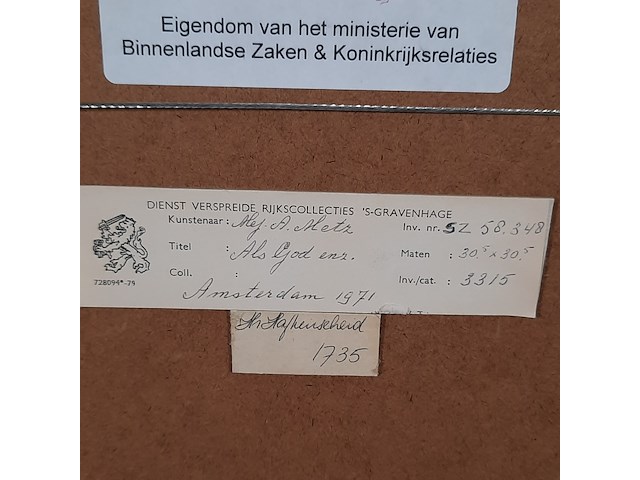 Tekening, a. metz, als god in frankrijk, 1969 - afbeelding 7 van  8