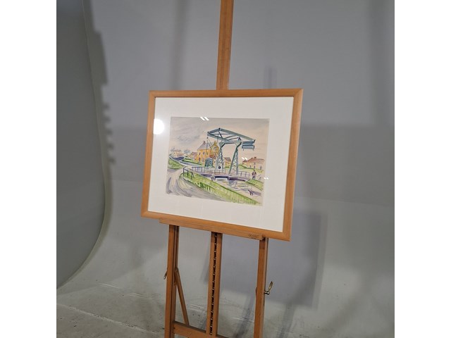 Tekening, dastel, hefbrug, 1977 - afbeelding 3 van  6