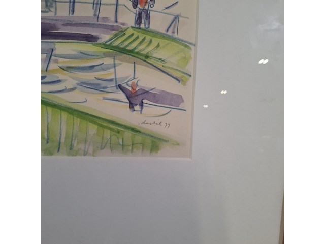 Tekening, dastel, hefbrug, 1977 - afbeelding 4 van  6