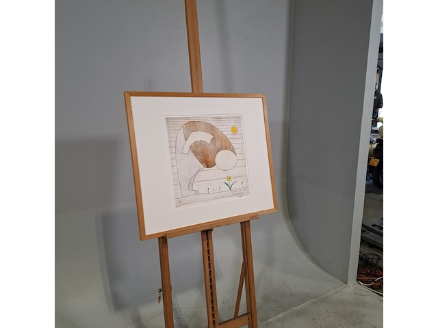 Tekening, g. alberts, hij rook de lente 71/100, 2001 - afbeelding 6 van  18