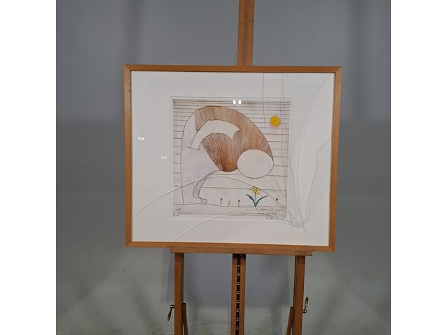 Tekening, g. alberts, hij rook de lente 71/100, 2001 - afbeelding 1 van  18