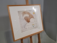 Tekening, g. alberts, hij rook de lente 71/100, 2001 - afbeelding 11 van  18