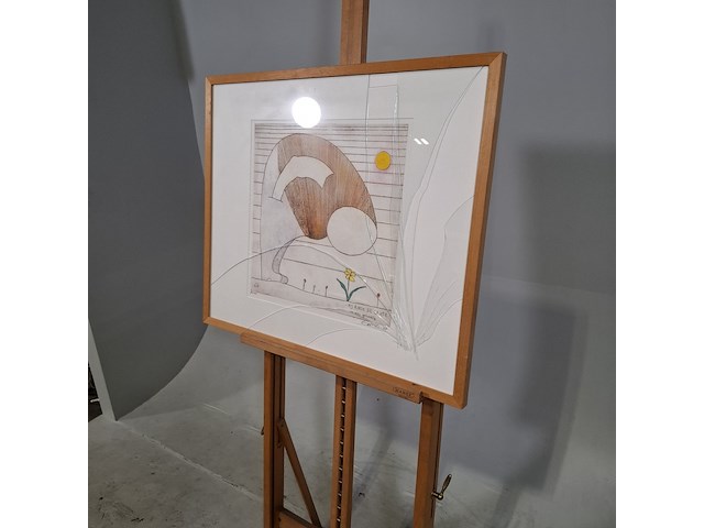 Tekening, g. alberts, hij rook de lente 71/100, 2001 - afbeelding 12 van  18