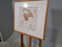 Tekening, g. alberts, hij rook de lente 71/100, 2001 - afbeelding 12 van  18