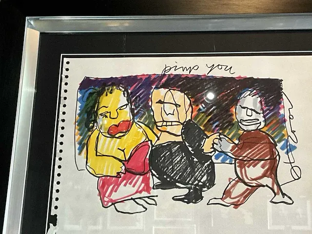 Tekening herman brood “pimp you” marker op papier - afbeelding 2 van  4