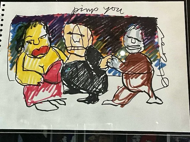 Tekening herman brood “pimp you” marker op papier - afbeelding 4 van  4