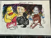 Tekening herman brood “pimp you” marker op papier - afbeelding 4 van  4