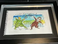 Tekening herman brood “u raakt het net niet” marker op papier - afbeelding 2 van  3