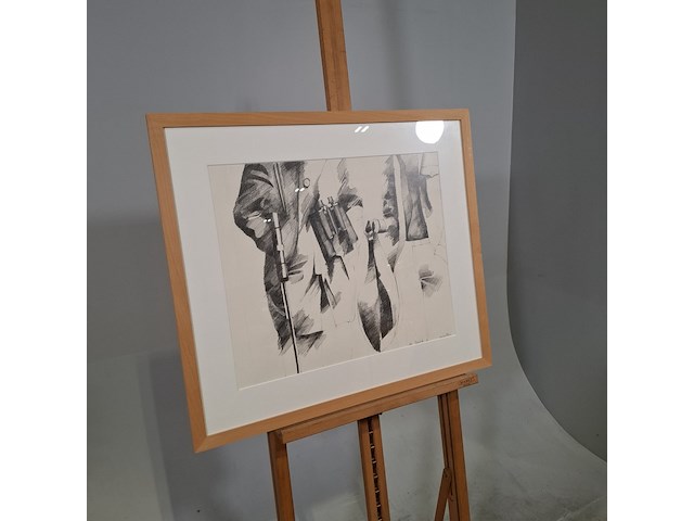 Tekening, j. bontjes, de jacht ii - afbeelding 2 van  8