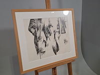 Tekening, j. bontjes, de jacht ii - afbeelding 2 van  8