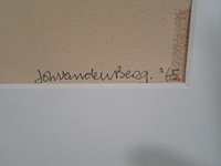 Tekening, j. f. van den berg, compositie, 1965 - afbeelding 4 van  8