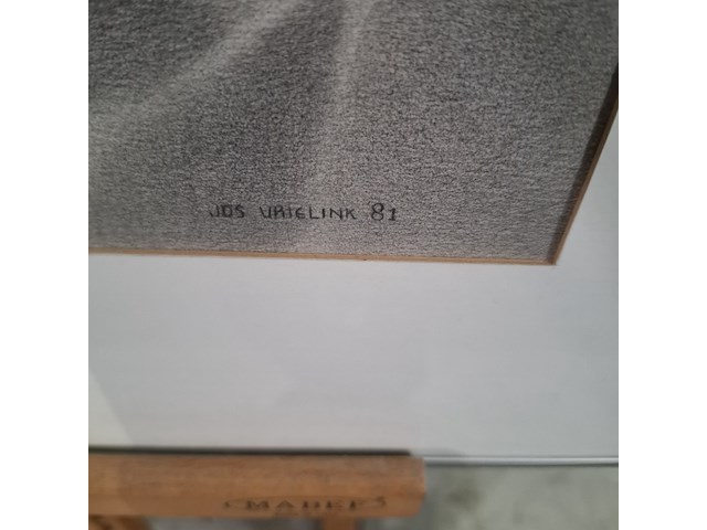 Tekening, jos vrielink, man op bank, 1981 - afbeelding 4 van  7