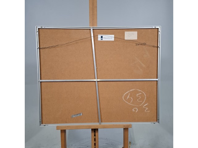 Tekening, jos vrielink, man op bank, 1981 - afbeelding 6 van  7