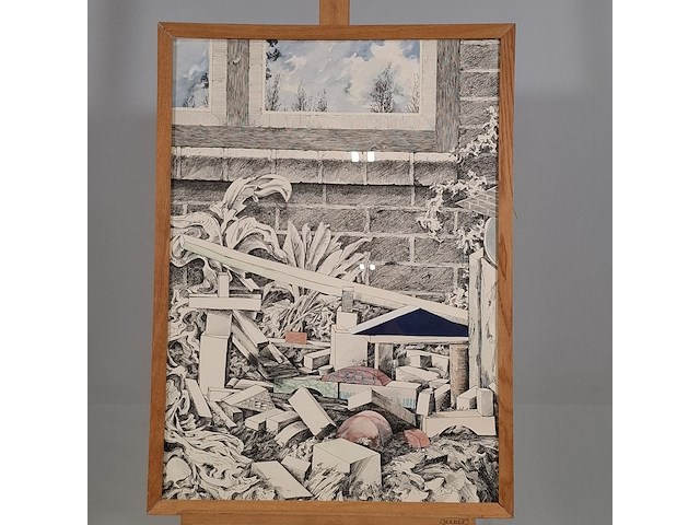 Tekening, koert jan muller, stilleven - afbeelding 4 van  8