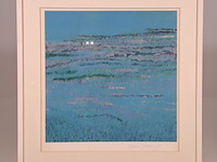 Tekening, m. frenken, land bij nachtlicht, 1978 - afbeelding 1 van  5