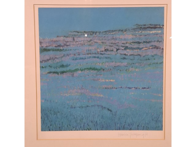 Tekening, m. frenken, land bij nachtlicht, 1978 - afbeelding 2 van  5