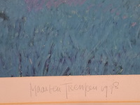 Tekening, m. frenken, land bij nachtlicht, 1978 - afbeelding 3 van  5