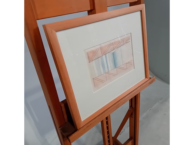 Tekening, m.j. rijpstra, landschap 19, 1973 - afbeelding 2 van  8