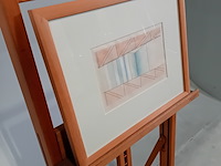 Tekening, m.j. rijpstra, landschap 19, 1973 - afbeelding 2 van  8