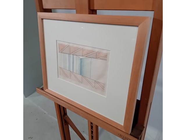 Tekening, m.j. rijpstra, landschap 19, 1973 - afbeelding 3 van  8