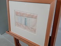 Tekening, m.j. rijpstra, landschap 19, 1973 - afbeelding 3 van  8