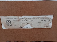 Tekening, m.j. rijpstra, landschap 19, 1973 - afbeelding 8 van  8