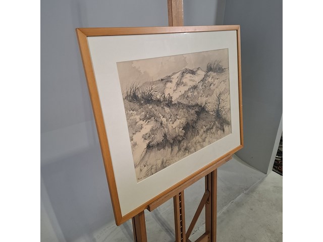 Tekening, p. cox, katwijkse duinen, 1969 - afbeelding 2 van  9