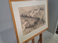 Tekening, p. cox, katwijkse duinen, 1969 - afbeelding 2 van  9