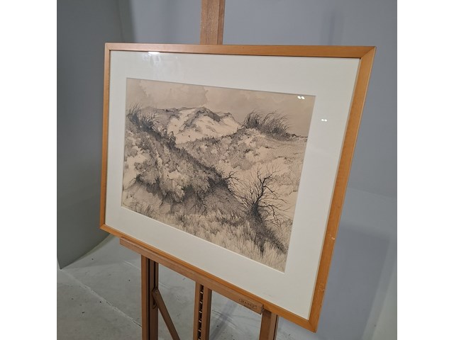 Tekening, p. cox, katwijkse duinen, 1969 - afbeelding 3 van  9