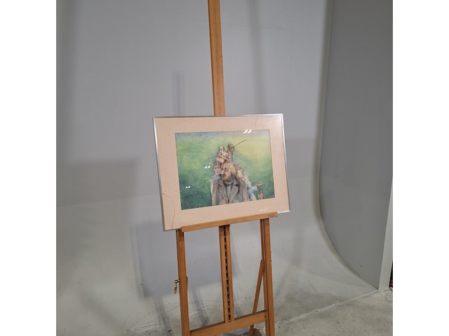 Tekening, s. van der ent, afstand, 1977 - afbeelding 2 van  6