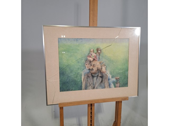 Tekening, s. van der ent, afstand, 1977 - afbeelding 4 van  6